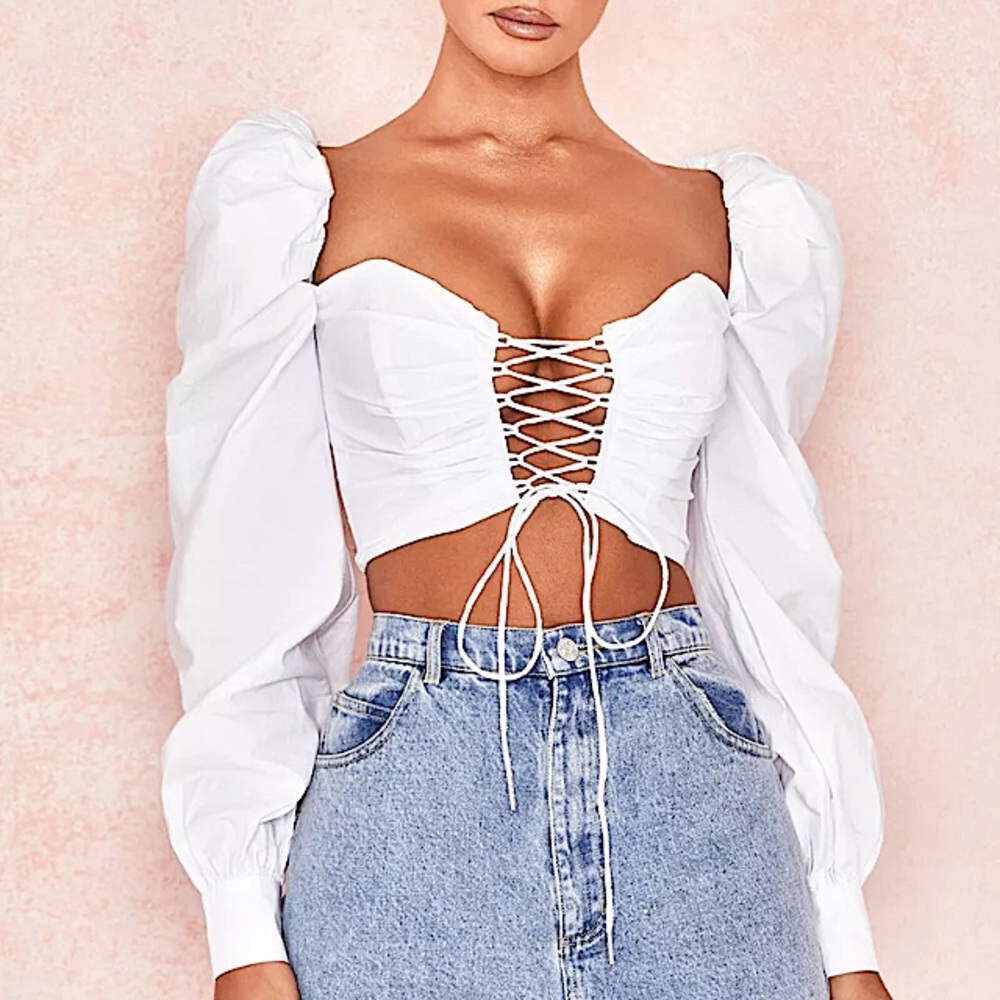 🚨 House of CB Lilliana Cotton Corset Top
